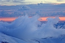 Challenger Glacier Clouds at Sunset